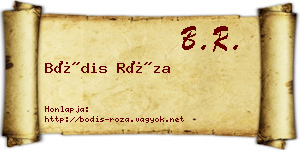 Bódis Róza névjegykártya