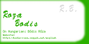 roza bodis business card